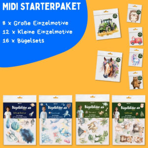 MOKO Midi Bügelpaket - Vielfältige Auswahl von unseren Bestsellern, Bügelsets, Große und kleine Einzelmotive