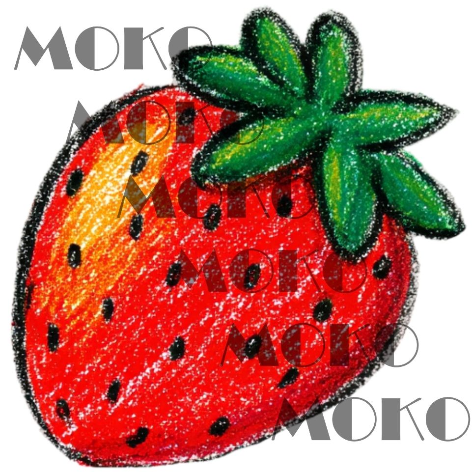 Erdbeere Bügelbild, Süßes Frucht Motiv in Wasserfarbe zum Aufbügeln, Sommerliches Beeren Design für Kinder T-Shirt und Stoffe