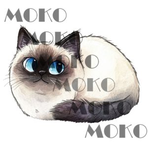 Katze Bügelbild, Süßes Kuscheliges Kätzchen Motiv in Wasserfarbe zum Aufbügeln, Niedliches Haustier Design für Kinder T-Shirt und Stoffe