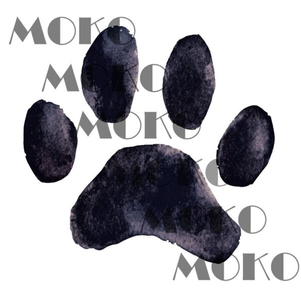 Pfote Bügelbild, Niedliches Pfötchen Motiv in Wasserfarbe zum Aufbügeln, Katze, Hund, Welpe, Tierliebe Design für Kinder T-Shirt und Stoffe