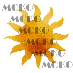 Sonne Bügelbild, Aquarelloptik, Sommer Motiv für Kleidung, Taschen und Stoffe